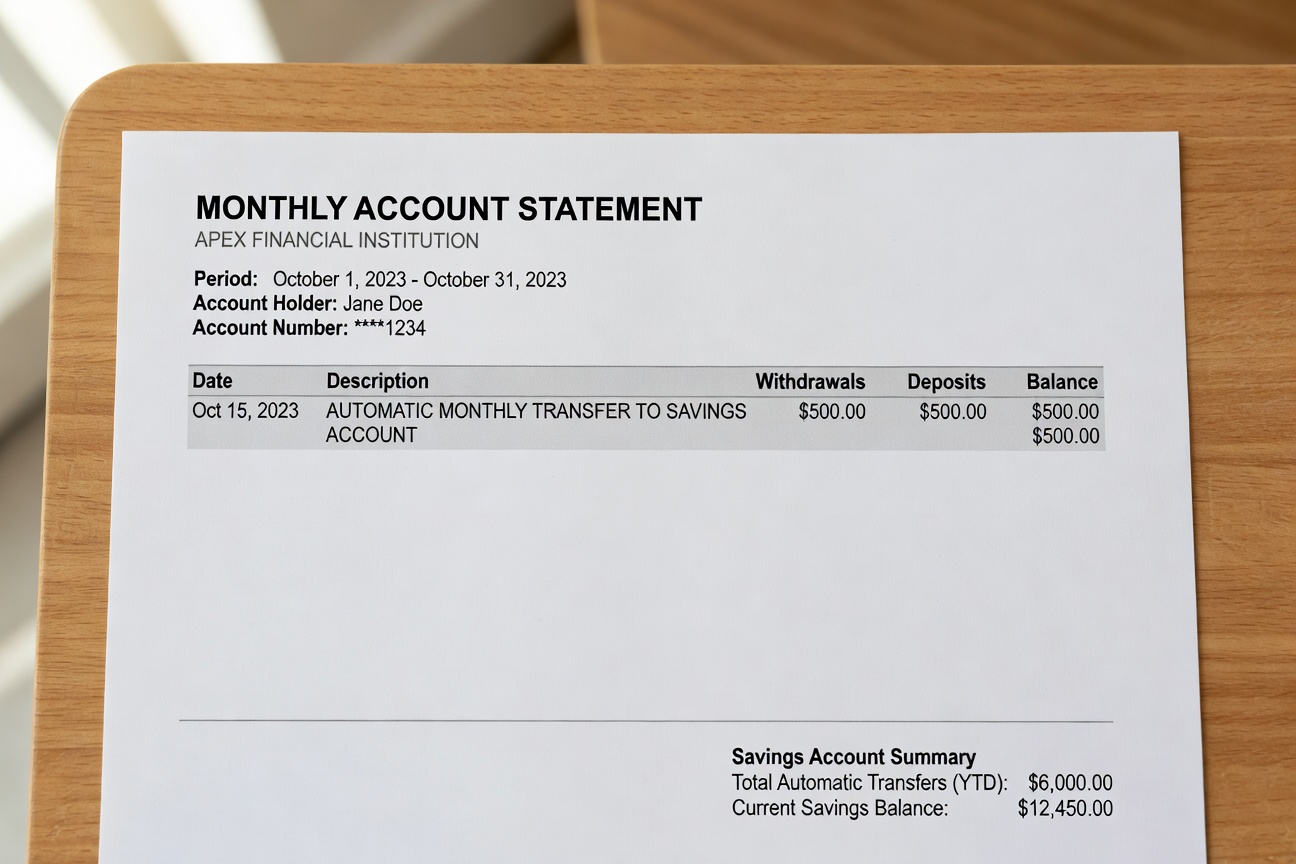 Transferencias automáticas de ahorro