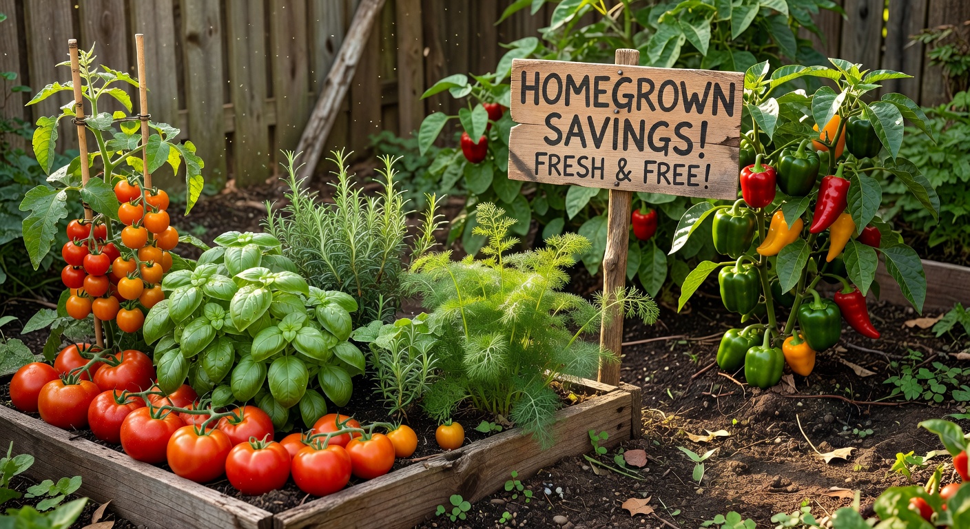 Verduras del jardín de casa