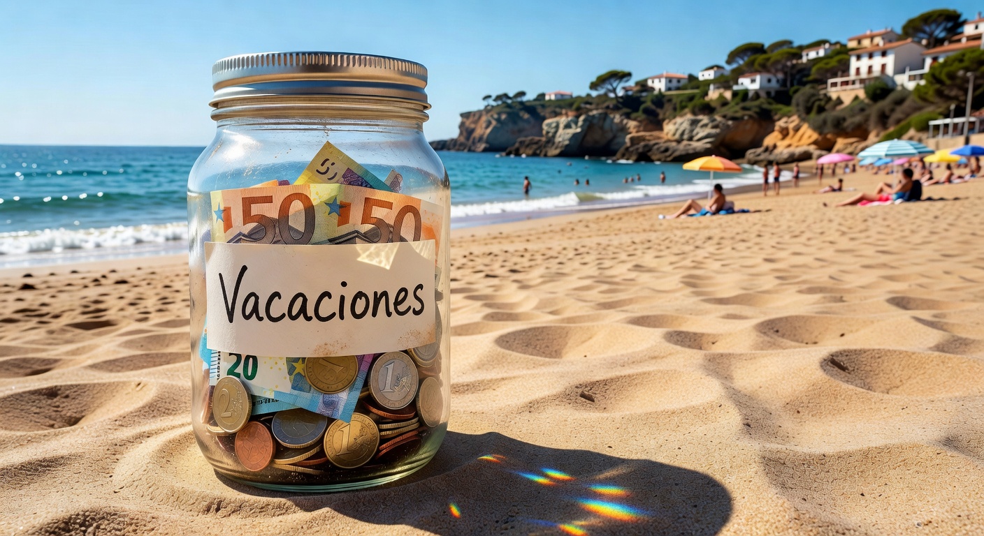Jar de ahorros para vacaciones
